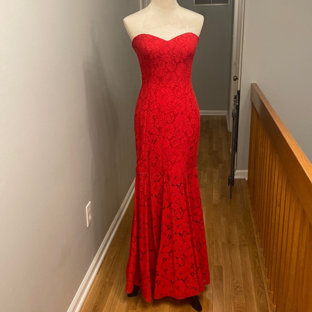 Red long dress size 4